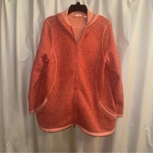 Cozy Coral Hooded Teddy Jacket